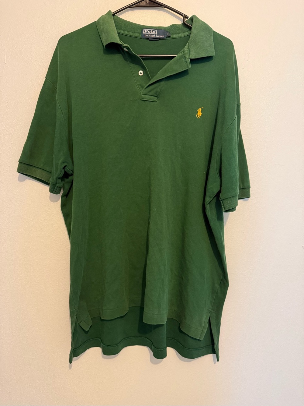 Ralph Lauren Green Polo with Yellow Embroidered Pony
